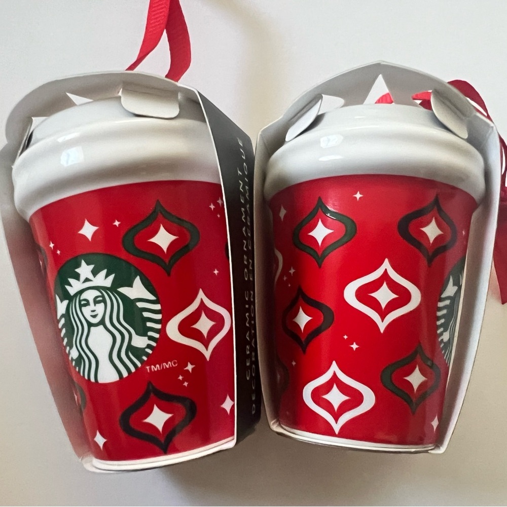 BNWT Starbucks 2023 Ornaments (Lot of 2)